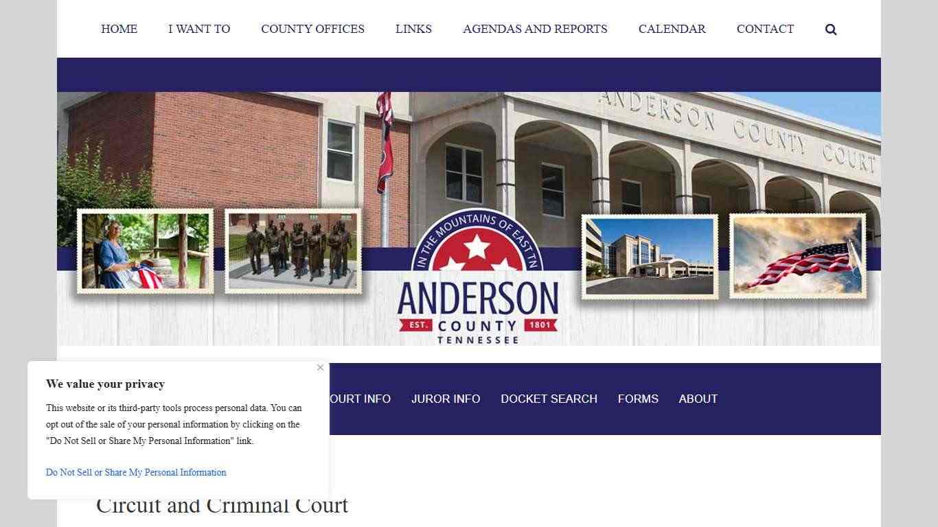 Circuit and Criminal Court – Anderson County, Tennessee